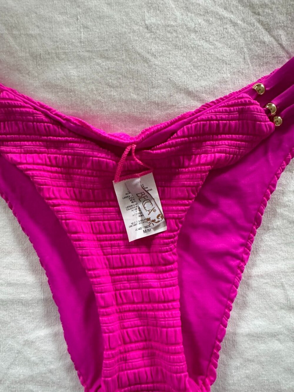 BECCA Ribbed Pink Bikini Set - Picture 5 of 5